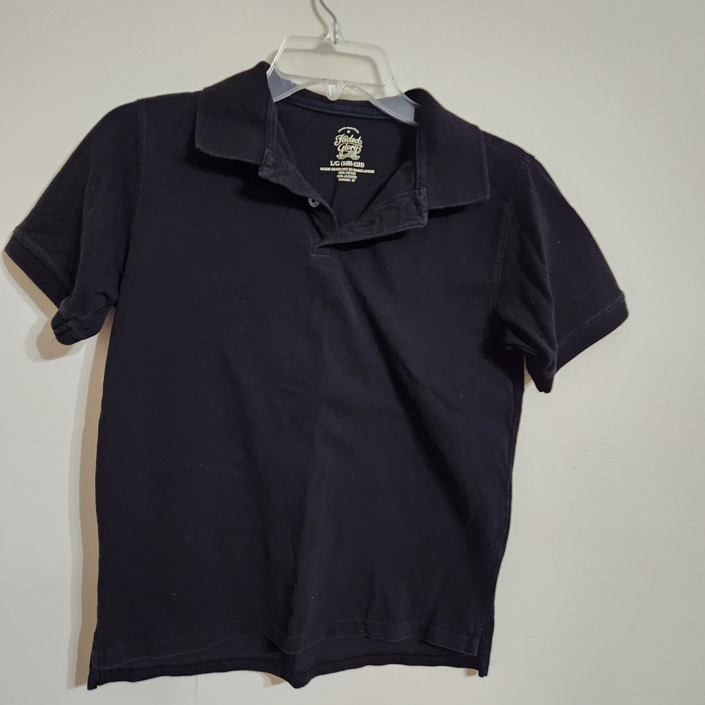 Faded Glory Kids Black Polo Shirt